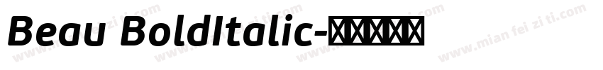 Beau BoldItalic字体转换